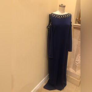 St. John navy wool gown size 16